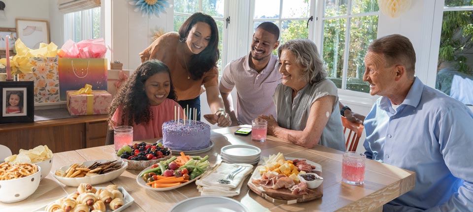 Woman celebrating a birthday