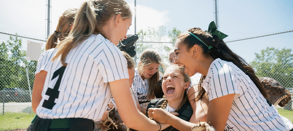 girls celebrating